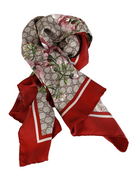 gucci red heart scarf|Gucci scarf with flowers.